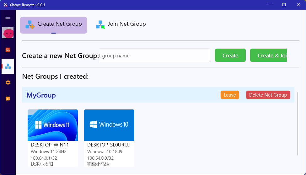Create Net Group