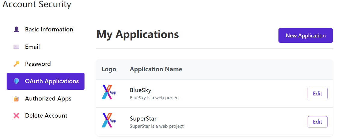 OAuthApplications